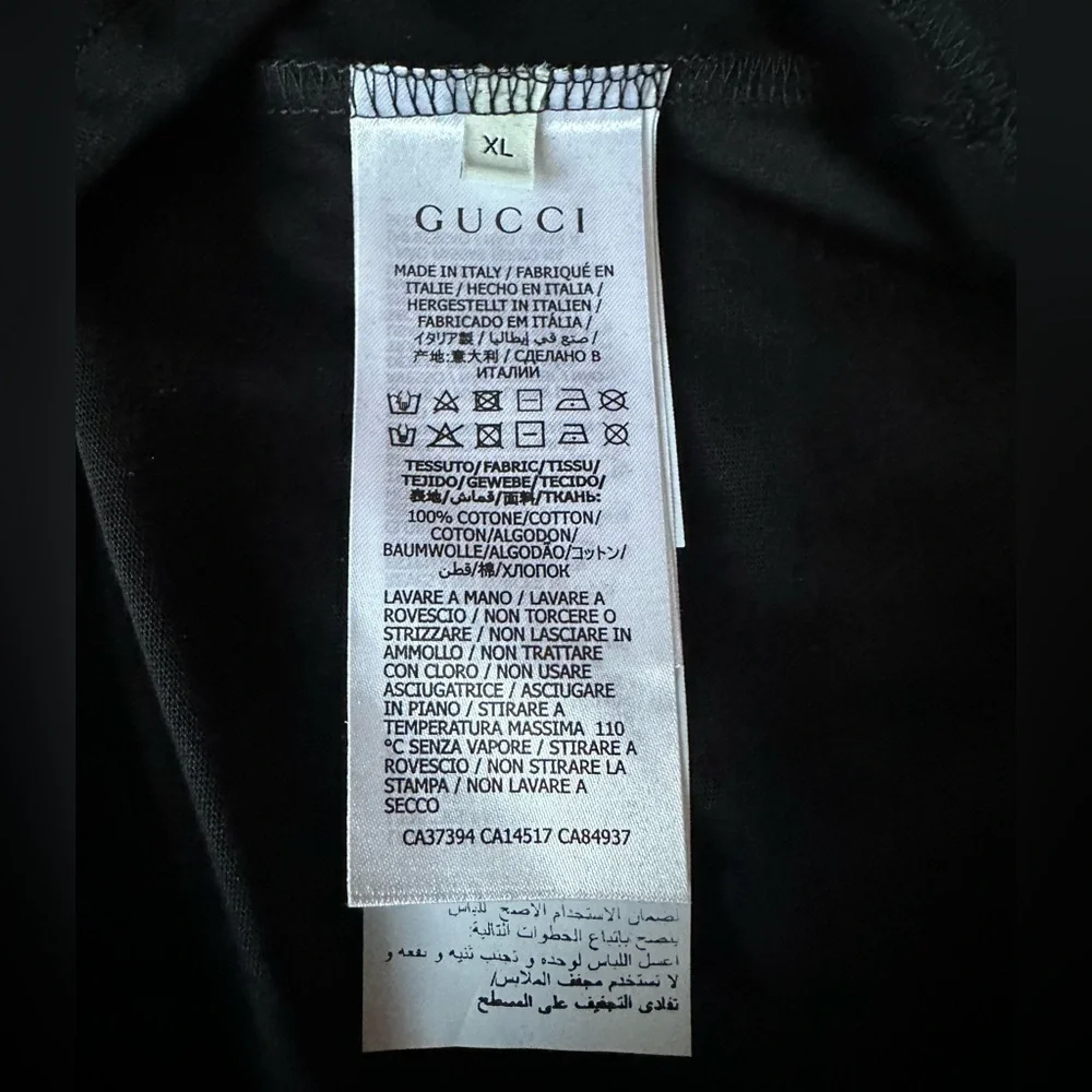 Gucci black Tee with Vibrant Stripes size XL